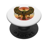 Retrò Vintage Horus Antico Falco Egizio Geroglifico PopSockets PopGrip Adesivo