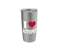 Retro Vintage I Heart Autopsy Bicchiere termico in acciaio inox doppia parete