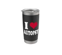 Retro Vintage I Heart Autopsy Bicchiere termico in acciaio inox doppia parete
