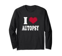 Retro Vintage I Heart Autopsy Maglia a Manica