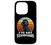 Retro Vintage I've Got Standards Black Standard Poodle Dog Custodia per iPhone 14 Pro
