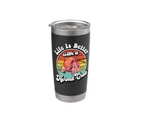 Retro Vintage Kids Life Is Better With A Hermit Crab Lover Bicchiere termico in acciaio inox doppia parete