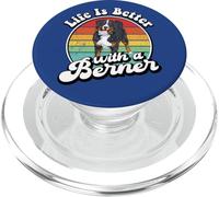 Retro Vintage Life Is Better Bernese Mountain Dog Lover PopSockets PopGrip per MagSafe