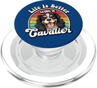 Retro Vintage Life Is Better Cavalier King Charles Spaniel PopSockets PopGrip per MagSafe