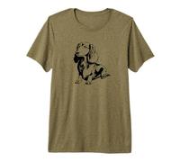 Retro Vintage Logo Long Haired Dachshund Lover Maglietta Premium