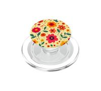 Retro Vintage Motivo Floreale Arancione Boho Hippie Garden PopSockets PopGrip per MagSafe
