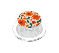 Retro Vintage Motivo Floreale Arancione Boho Hippie Garden PopSockets PopGrip per MagSafe