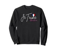 Retro Vintage Parigi Francia Je Taime Mon Amour Torre Eiffel Felpa