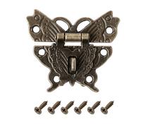 Retro Vintage per Farfalla Chiavistello Serratura IN Legno Gioie Box Case Blocco