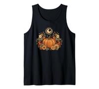 Retro Vintage Pumpkin Spice Tis The Season Equinox Moon Canotta