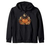 Retro Vintage Pumpkin Spice Tis The Season Equinox Moon Felpa con Cappuccio