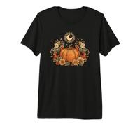 Retro Vintage Pumpkin Spice Tis The Season Equinox Moon Maglietta Premium
