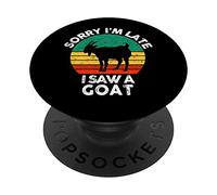 Retrò Vintage Scusa Io sono in ritardo ho visto una capra PopSockets PopGrip Adesivo