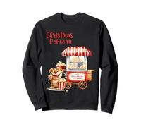 Retro Vintage Snack Natale Popcorn Party Felpa