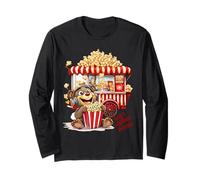 Retro Vintage Snack Natale Popcorn Party Maglia a Manica