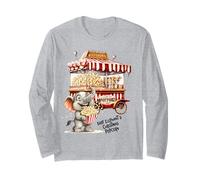 Retro Vintage Snack Natale Popcorn Party Maglia a Manica