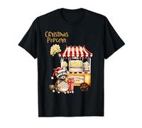 Retro Vintage Snack Natale Popcorn Party Maglietta