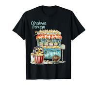 Retro Vintage Snack Natale Popcorn Party Maglietta