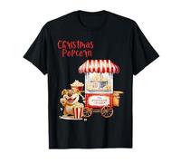 Retro Vintage Snack Natale Popcorn Party Maglietta