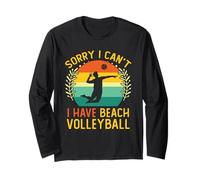 Retro Vintage Sorry I can't I Have Beach Volleyball Maglia a Manica