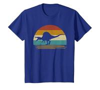 Retro Vintage Spinosaurus Dinosauro Maglietta, Bambini, Blu Reale, 8 Anni