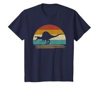 Retro Vintage Spinosaurus Dinosauro Maglietta, Bambini, Navy, 10 Anni