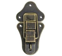 Retro Vintage Style gioielli petto fermo con chiusura a levetta per scatole di legno per valigie scatole di memoria costruzione in ferro