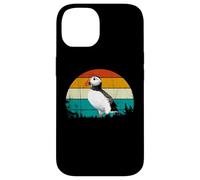 Retro Vintage Sunset Muffin Seabird Cute Atlantic Puffin Custodia per iPhone 14