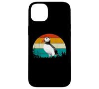 Retro Vintage Sunset Muffin Seabird Cute Atlantic Puffin Custodia per iPhone 14 Plus