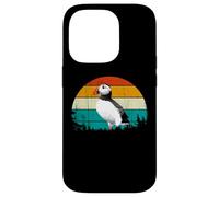 Retro Vintage Sunset Muffin Seabird Cute Atlantic Puffin Custodia per iPhone 14 Pro