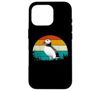 Retro Vintage Sunset Muffin Seabird Cute Atlantic Puffin Custodia per iPhone 16 Pro