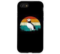 Retro Vintage Sunset Muffin Seabird Cute Atlantic Puffin Custodia per iPhone SE (2020) / 7/8