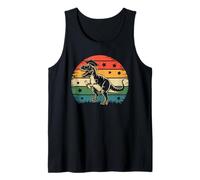 Retro Vintage Tramonto T-Rex Dinosauro Laurea Design Regalo Canotta