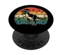 Retro Vintage Tramonto T-Rex Dinosauro Laurea Design Regalo PopSockets PopGrip Adesivo