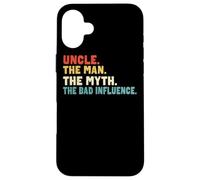 Retro Vintage Uncle the Man the Myth the Bad Influence Custodia per iPhone 16 Plus