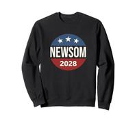 Retro Vintage Vote Button Gavin Newsom 2028 President Felpa