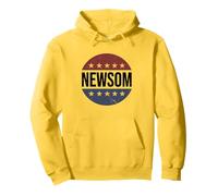Retro Vintage Vote Button Gavin Newsom 2028 President Felpa con Cappuccio