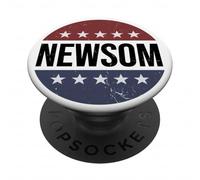 Retro Vintage Vote Button Gavin Newsom 2028 President PopSockets PopGrip Adesivo