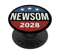 Retro Vintage Vote Button Gavin Newsom 2028 President PopSockets PopGrip Adesivo