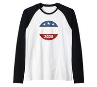 Retro Vintage Vote Button JB Pritzker 2028 President Maglia con Maniche Raglan