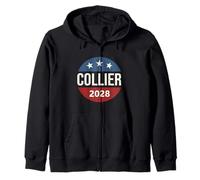 Retro Vintage Vote Button Rep President Nicole Collier 2028 Felpa con Cappuccio