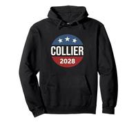Retro Vintage Vote Button Rep President Nicole Collier 2028 Felpa con Cappuccio