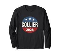 Retro Vintage Vote Button Rep President Nicole Collier 2028 Maglia a Manica
