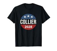 Retro Vintage Vote Button Rep President Nicole Collier 2028 Maglietta