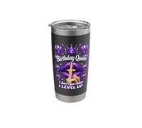 Retro Viola Compleanno una Regina I Dont Get Older I Level Up Bicchiere termico in acciaio inox doppia parete