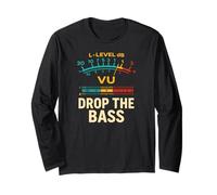 Retro VU Meter Vintage Hi-Fi Audio Stereo Music Sound Maglia a Manica