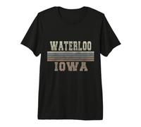 retrò Waterloo Iowa Maglietta Premium