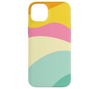 Retro Waves Swirls Pastel Rainbow Wavy Stripes 70s Aesthetic Custodia per iPhone 14 Plus