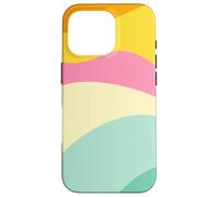 Retro Waves Swirls Pastel Rainbow Wavy Stripes 70s Aesthetic Custodia per iPhone 16 Pro