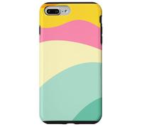 Retro Waves Swirls Pastel Rainbow Wavy Stripes 70s Aesthetic Custodia per iPhone 7 Plus/8 Plus